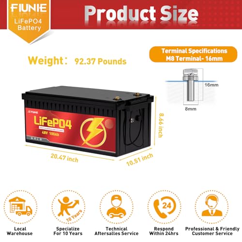 12V 100Ah LiFePO4 Deep Cycle Battery with Bluetooth A90282