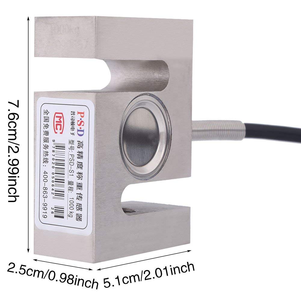 Metal Load Cell Scale Weighting Sensor 1000kg/2204lb, Weighing Controller Weight Indicator Pack of 2 V478