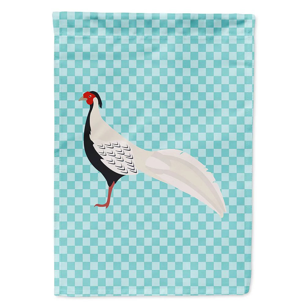 Silver Pheasant Blue Check Flag Canvas House Size Large E969
