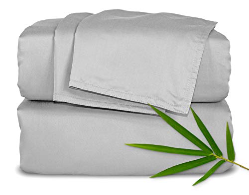 King White Bamboo Viscose Bed Sheet Set W15899