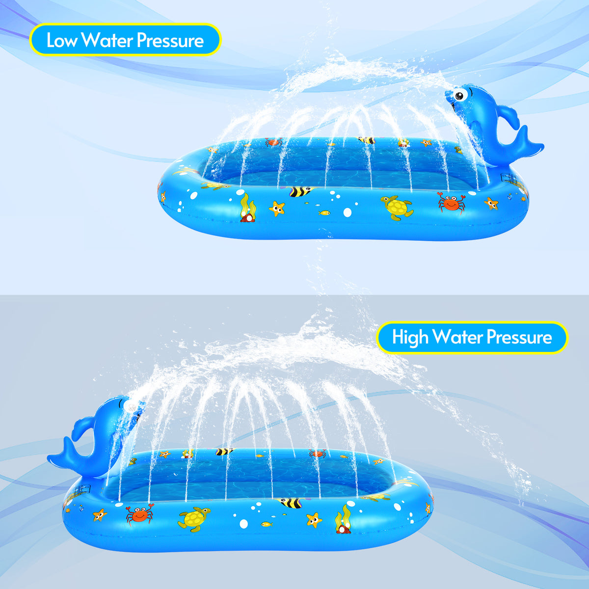 Inflatable Sprinkler Pool 170 * 101cm / 67 * 40in Kiddie Pool O26265