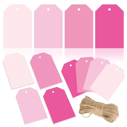 120Pcs Sage Green Paper Gift Tags with Hemp Ropes 3 x 2 Inch E86595