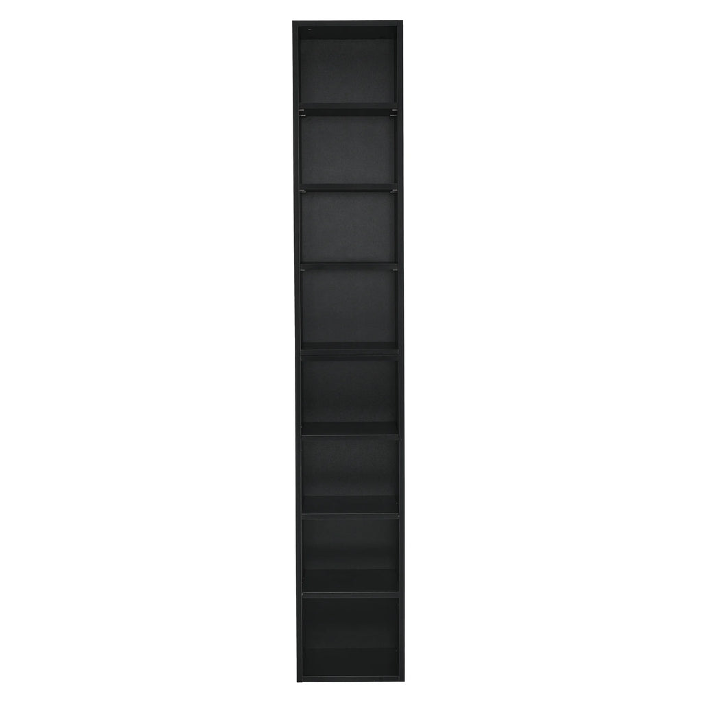 8-Tier Tall Narrow Bookcase with Adjustable Shelves K1382