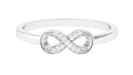 Two Tone Gold 925 Sterling Silver Infinity Ring A813