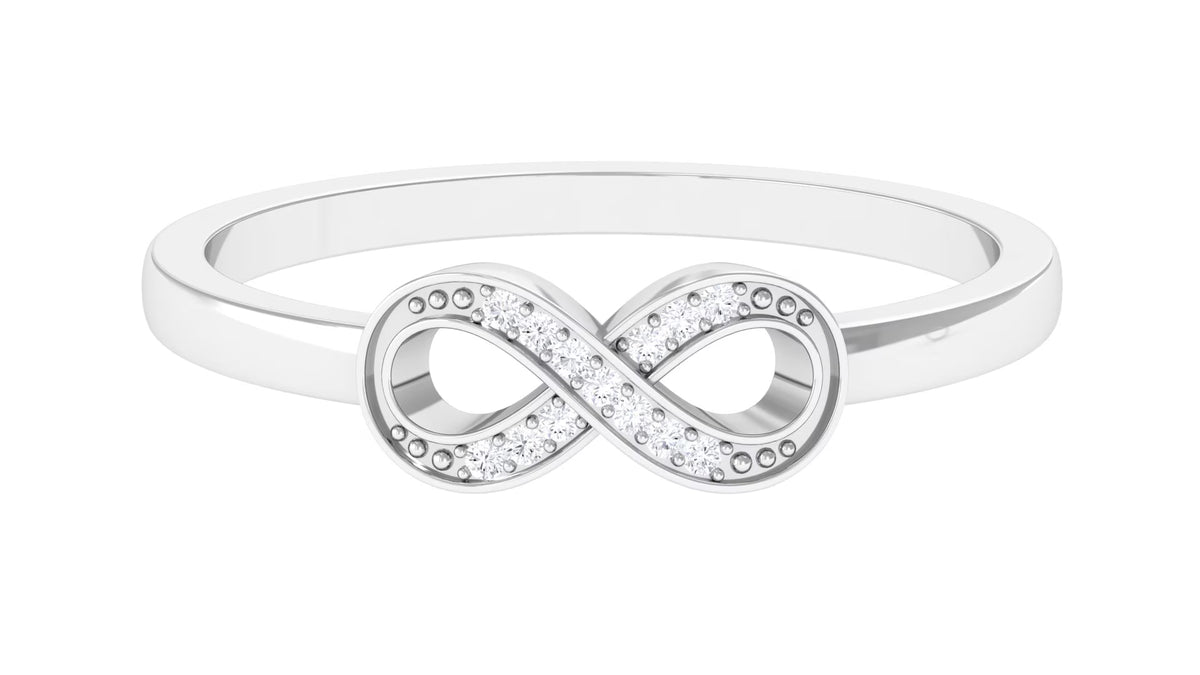 Two Tone Gold 925 Sterling Silver Infinity Ring A813