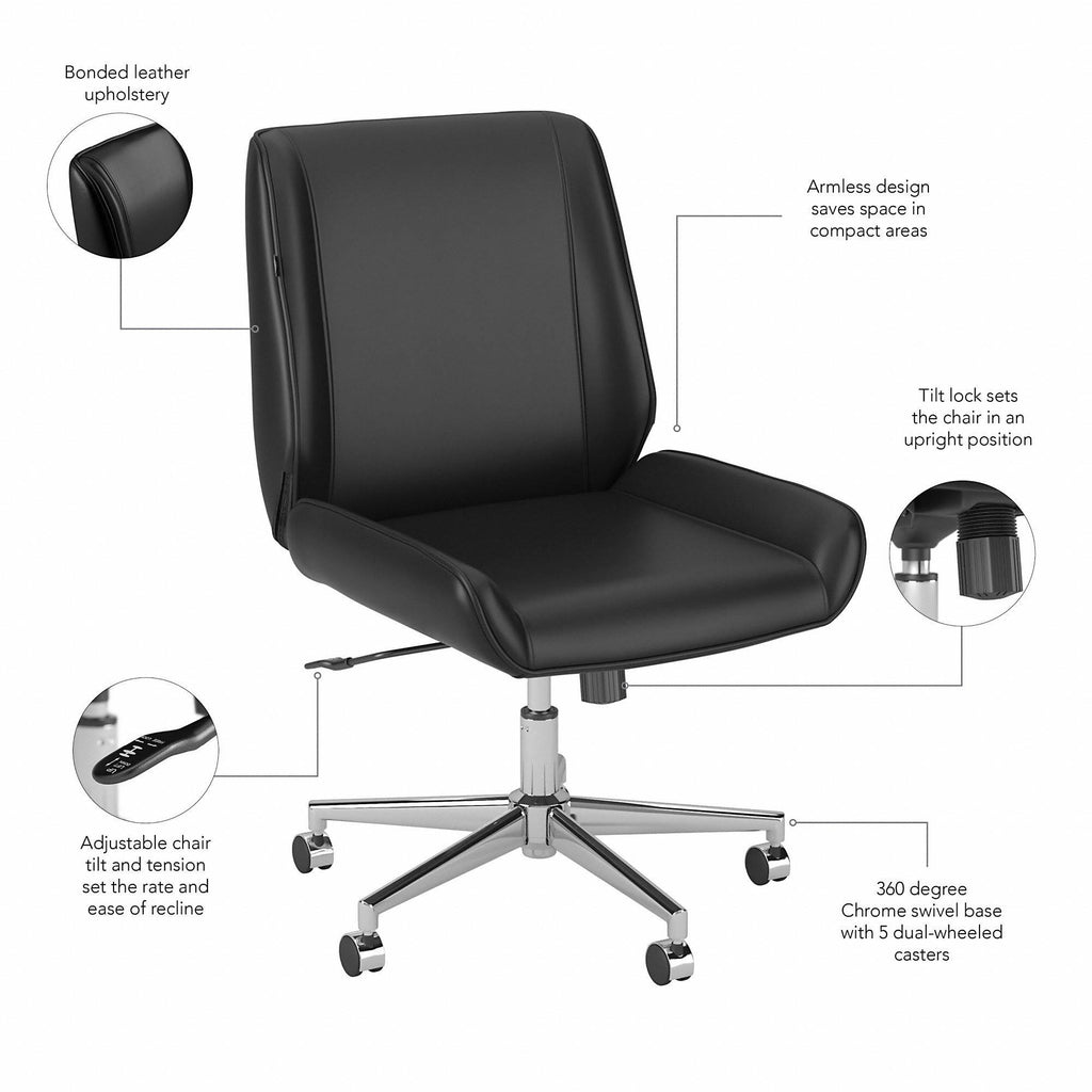 Light Gray Leather Office Chair L157