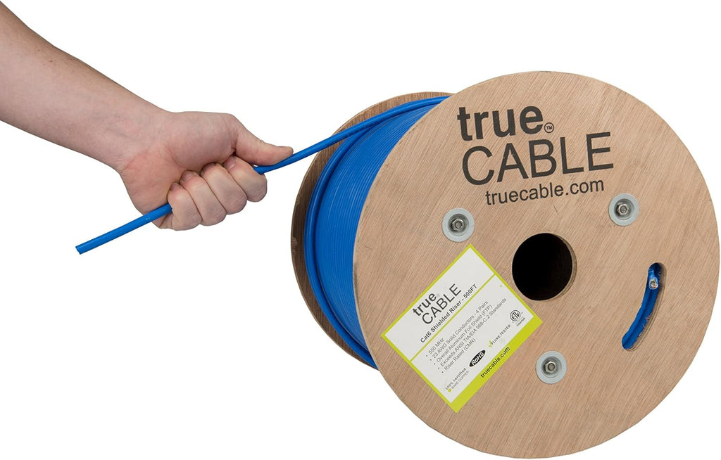 500ft White 23AWG Solid Bare Copper Bulk Ethernet Cable Q8907
