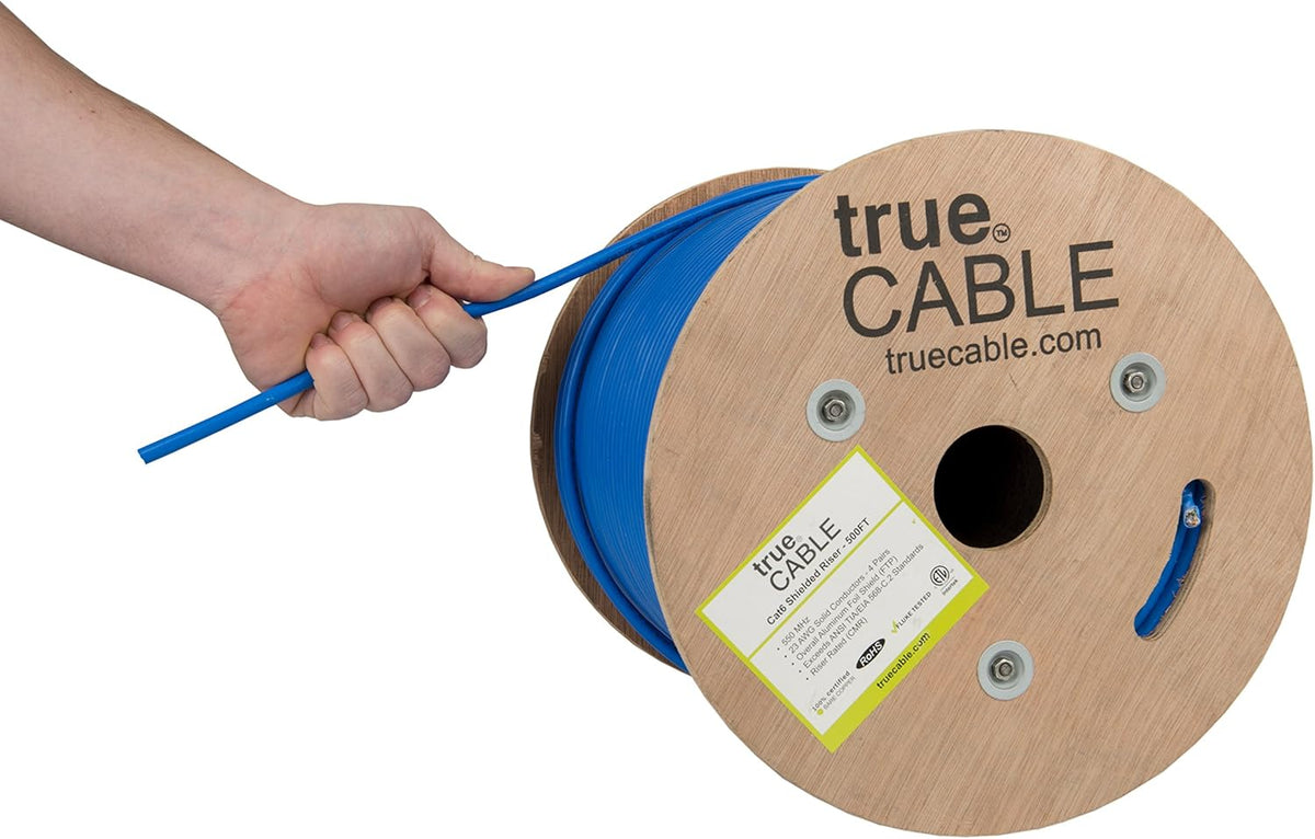 500ft White 23AWG Solid Bare Copper Bulk Ethernet Cable Q8907
