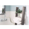 Gray Wood Ladder Bookcase, 4 Shelves S346500