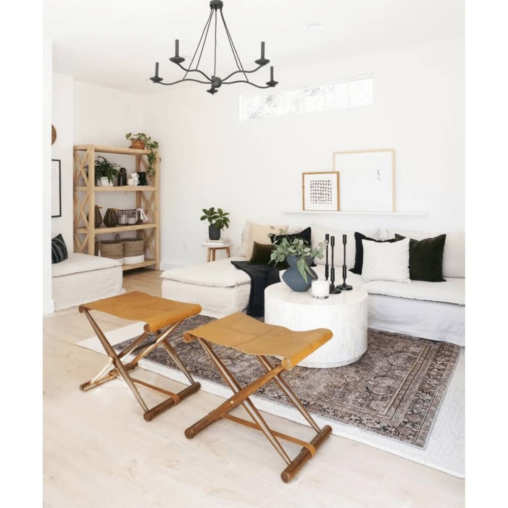 Leather Folding Stool M283178
