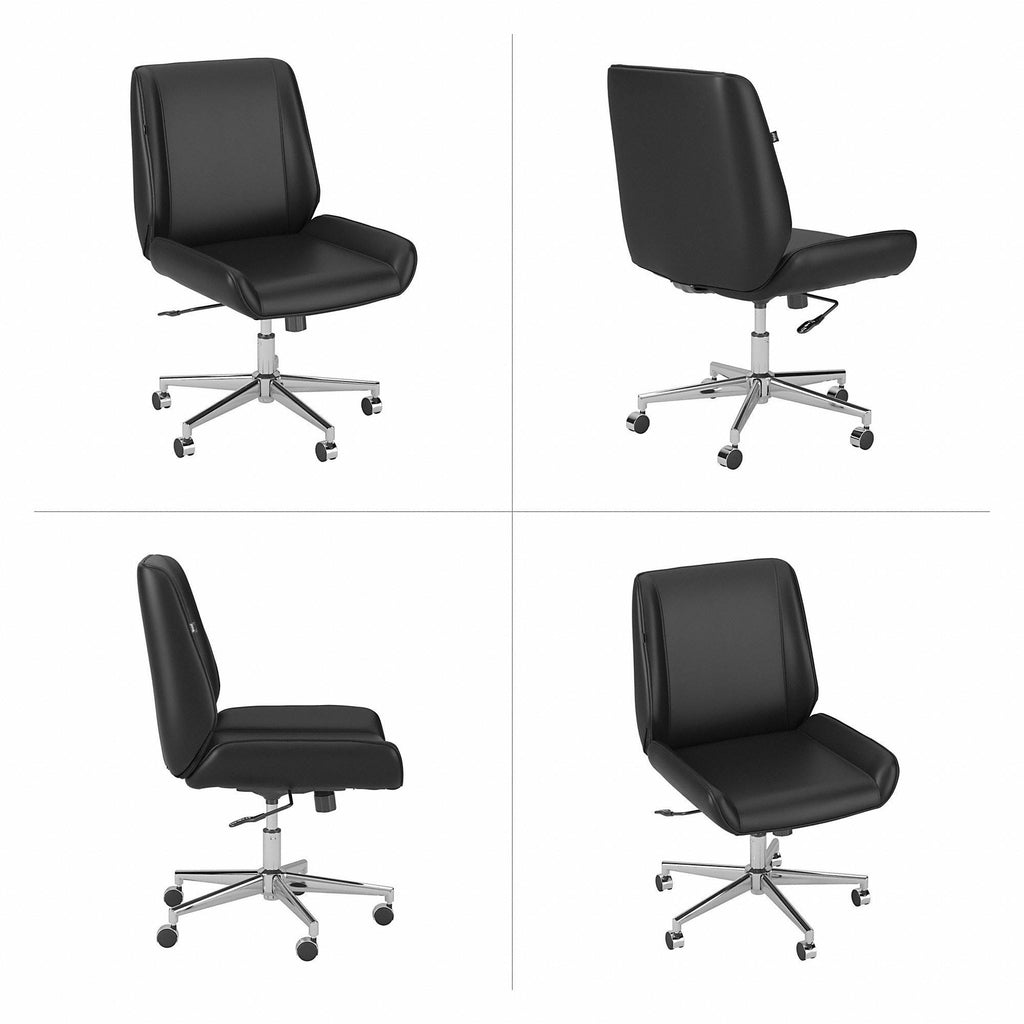 Light Gray Leather Office Chair L157