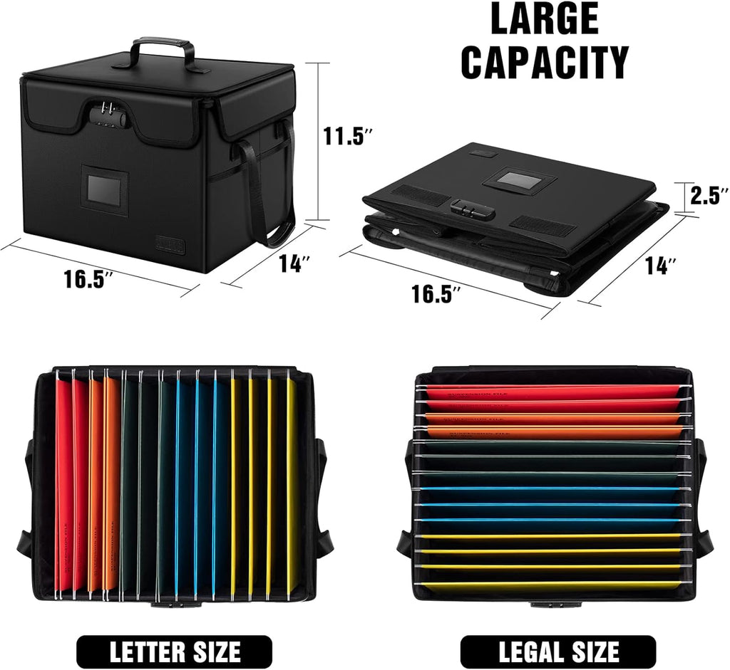 Fireproof Document Box with Lock L845437