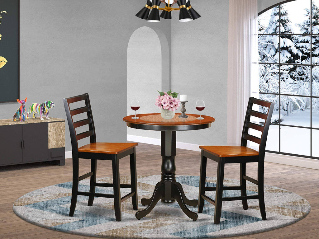 3 PC Counter Height Table and 2 Kitchen Bar Stool M6118
