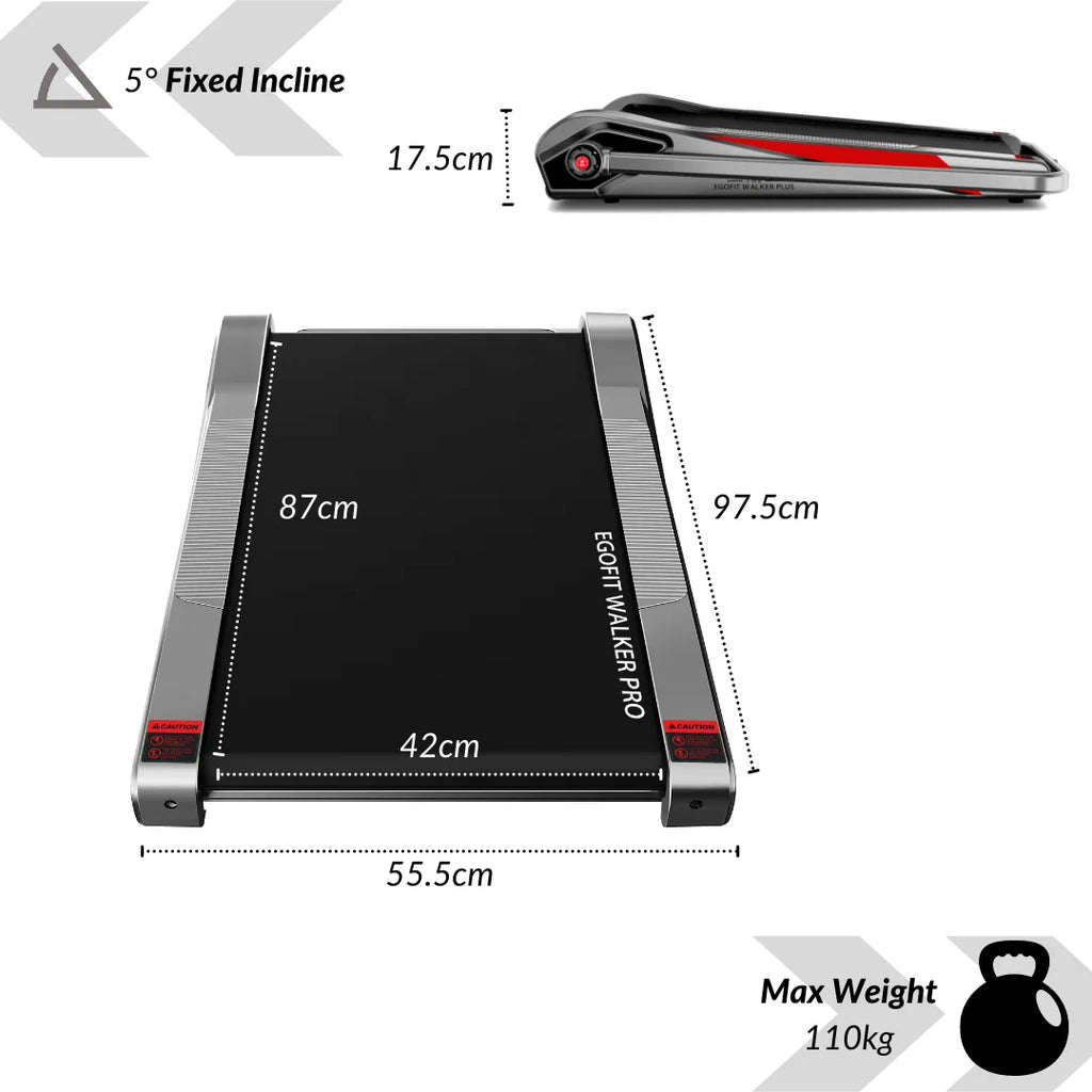 2.0HP 5 Incline Under Desk Electric Walking Treadmill N203758