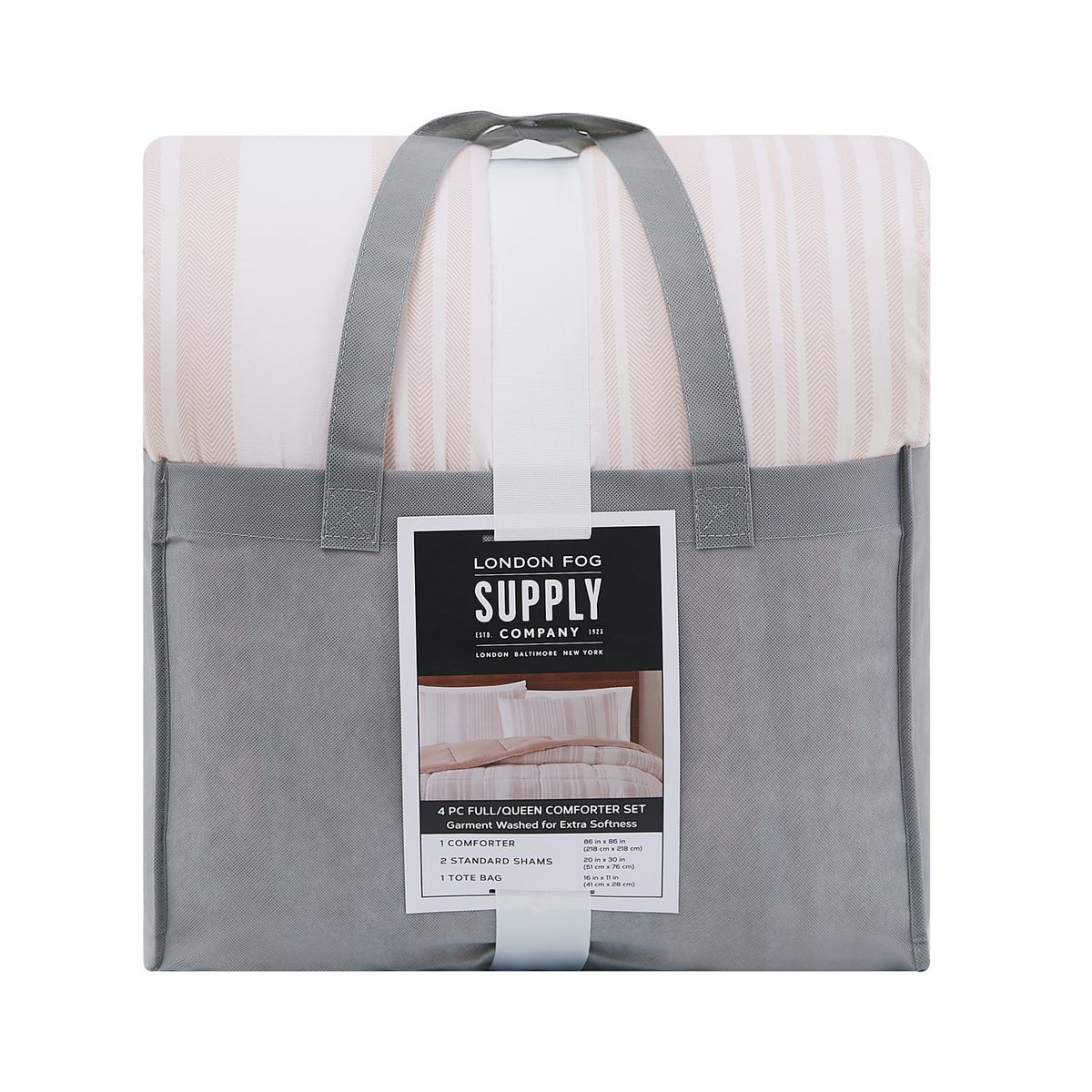 Grey 4-Piece Garment Washed Comforter Set S2181