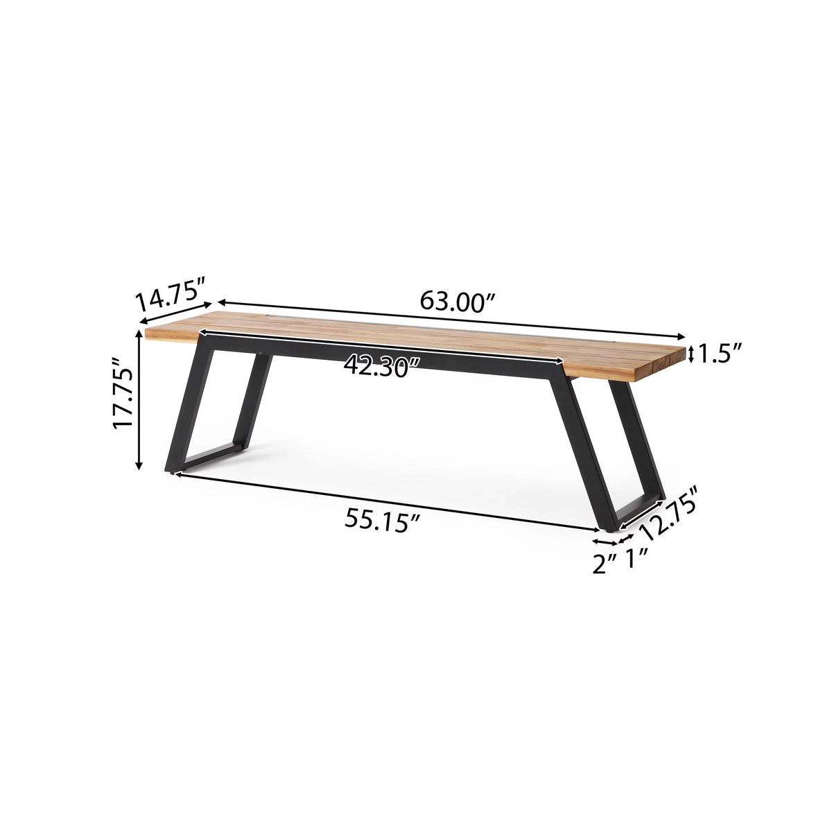 Acacia Wood 3 Piece Picnic Set I197190