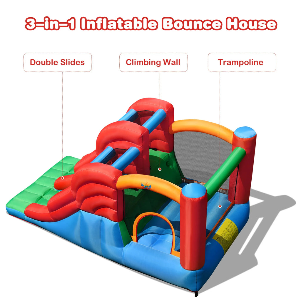 Inflatable Double Slide Bounce House with Blower G82393