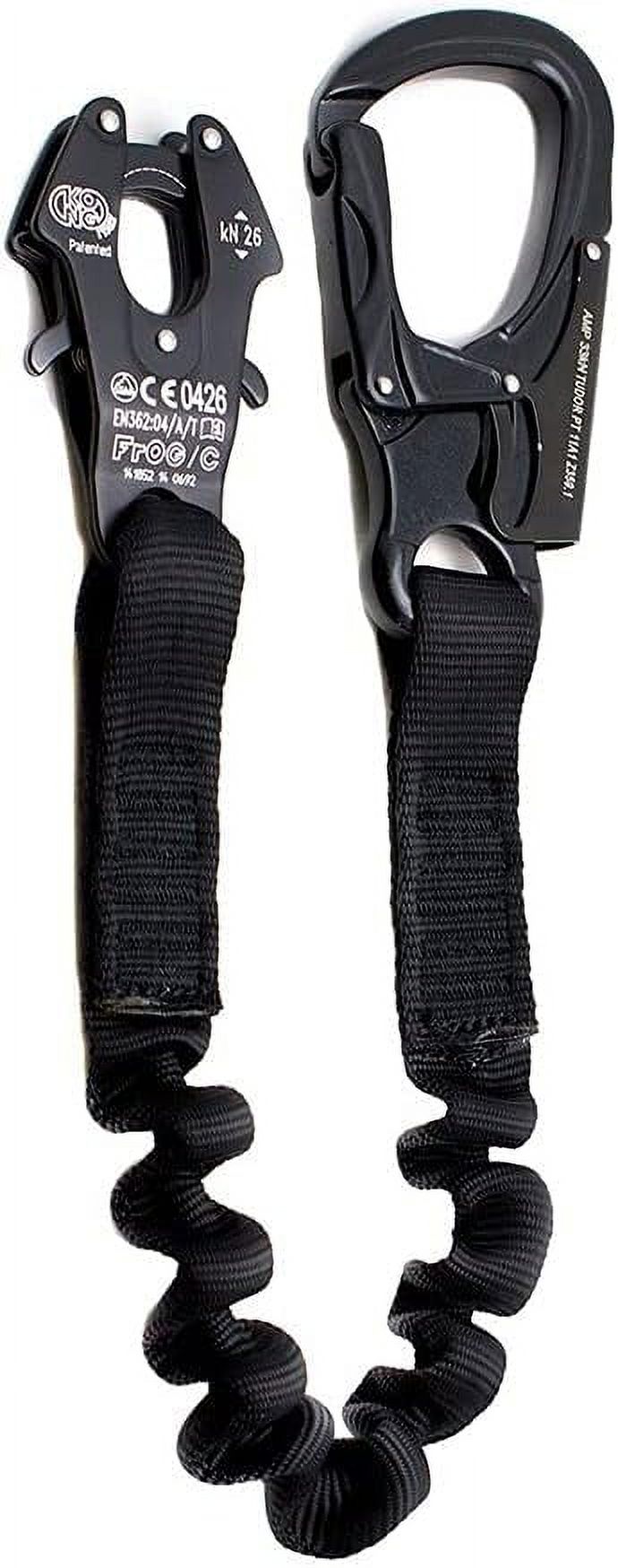 2Ft Elastic Bungee Lanyard with Snap Hook, Black, 24 Inches H615