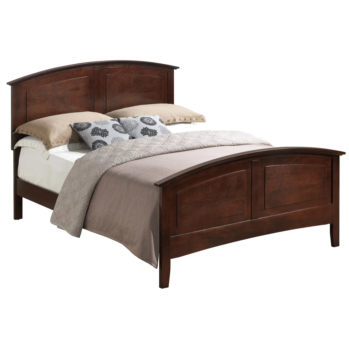 Cappuccino Full Size Panel Bed Q262