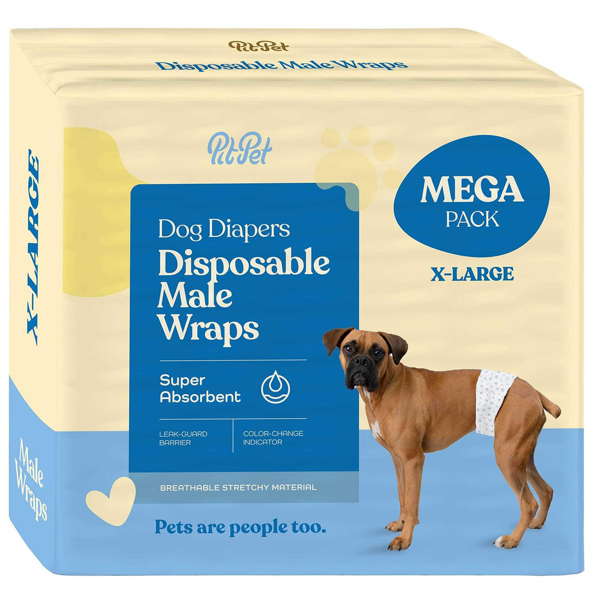 Comfortable Super Absorbent Disposable Male Dog Diapers 30-Pack E2251