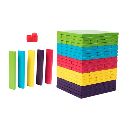 100 Pieces Wooden Stacking Blocks Building Kits Board Game G300