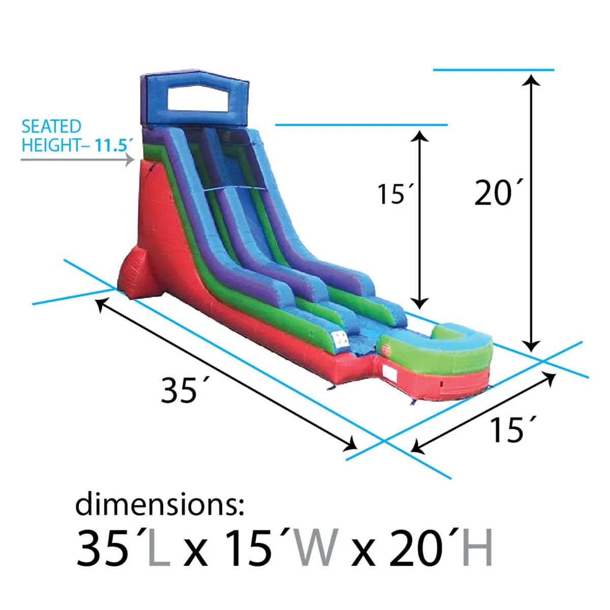 Inflatable Water Slide with Blower A68162