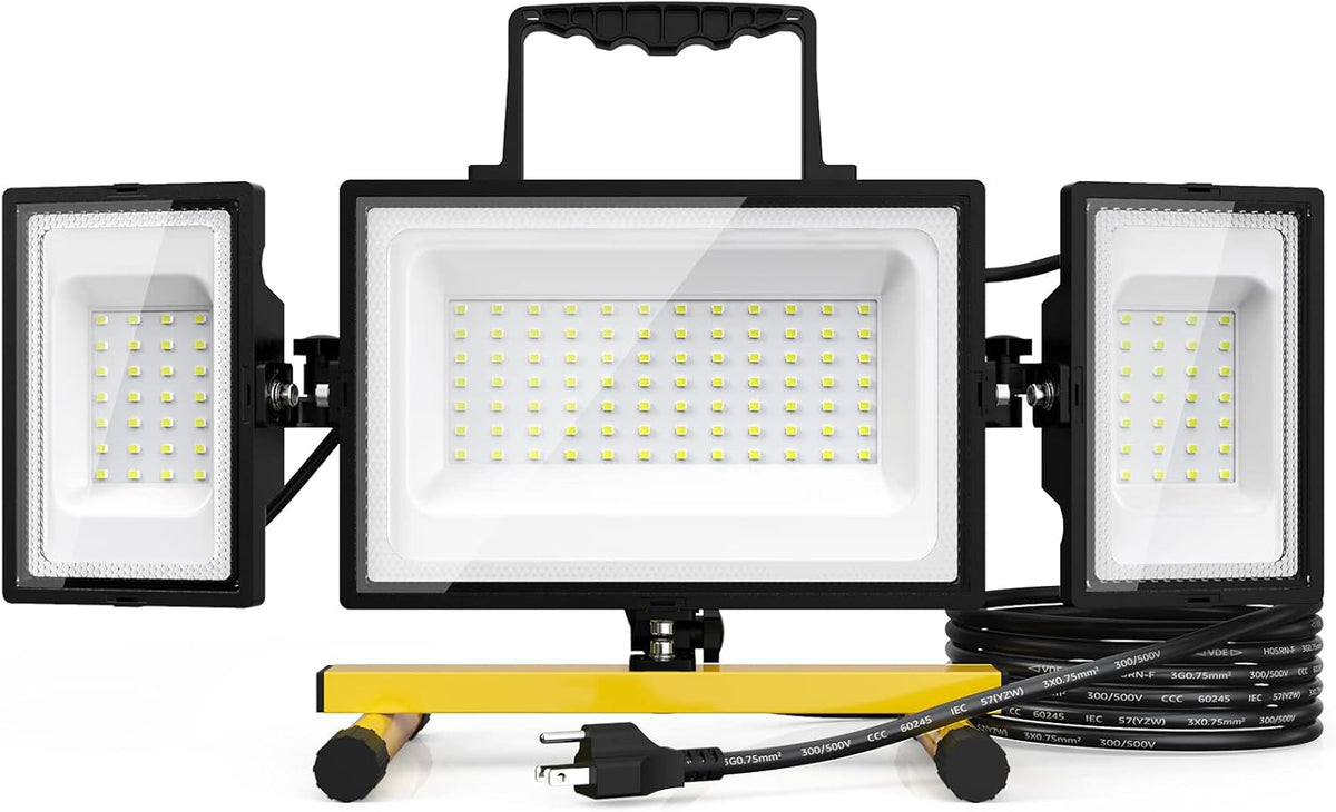 80W LED Work Light with Stand, 6500K Daylight White, Pack of 2 I912048