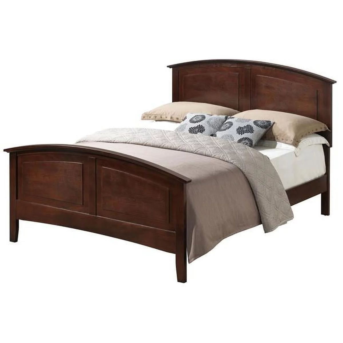 Cappuccino Full Size Panel Bed Q262
