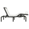 Adjustable Twin Long Metal Bed Base in Black Q252937