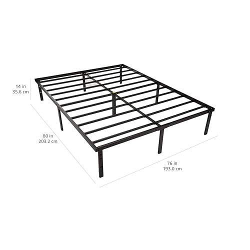 Full Size Black Steel Platform Bed Frame H131