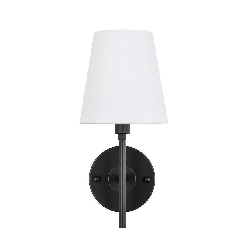 1-Light White Shade Wall Sconce L307754