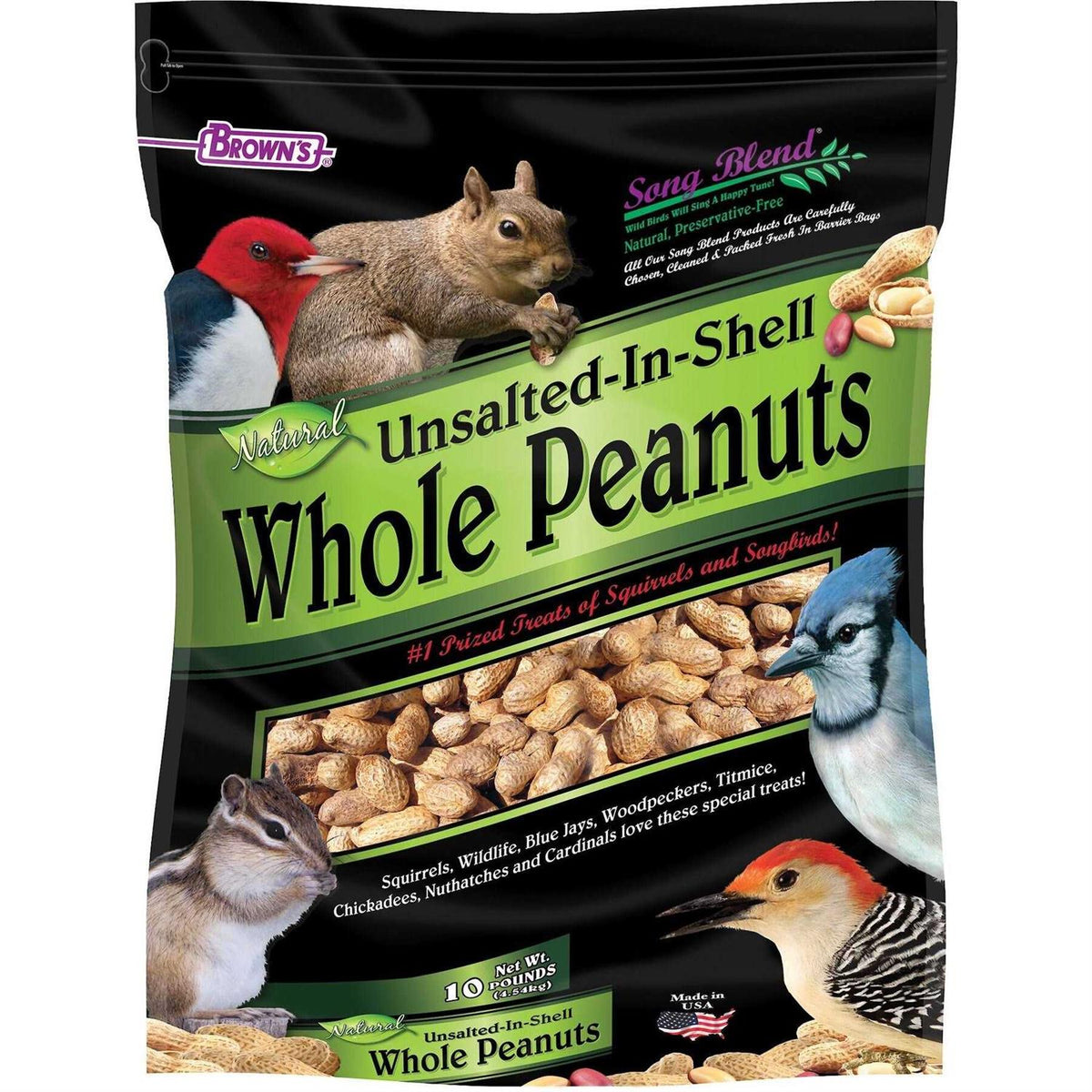 Unsalted In-Shell Whole Peanuts Bird Food A93763