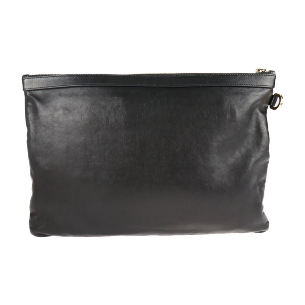 Black Leather Clutch E277293