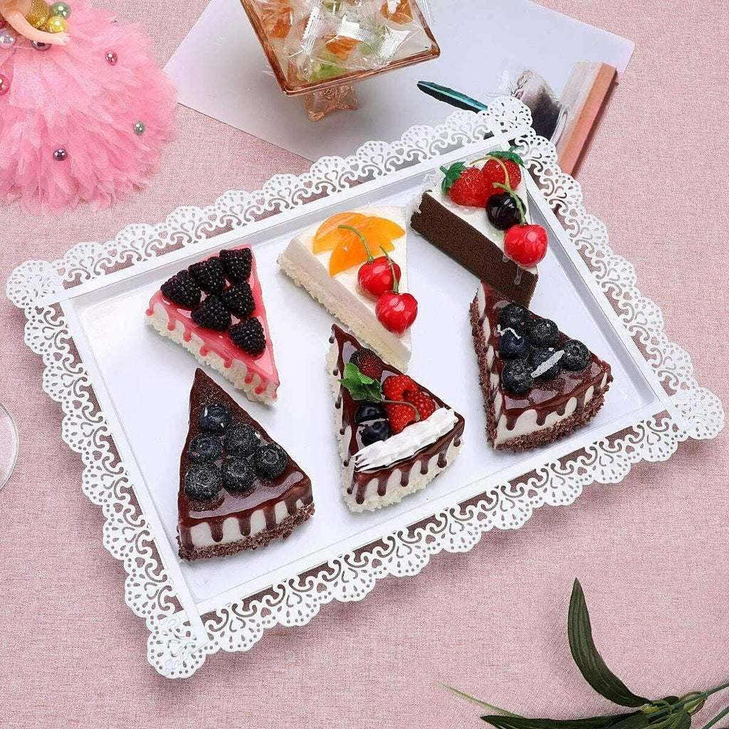 White Metal 3 Piece Cake Stand Set A84157