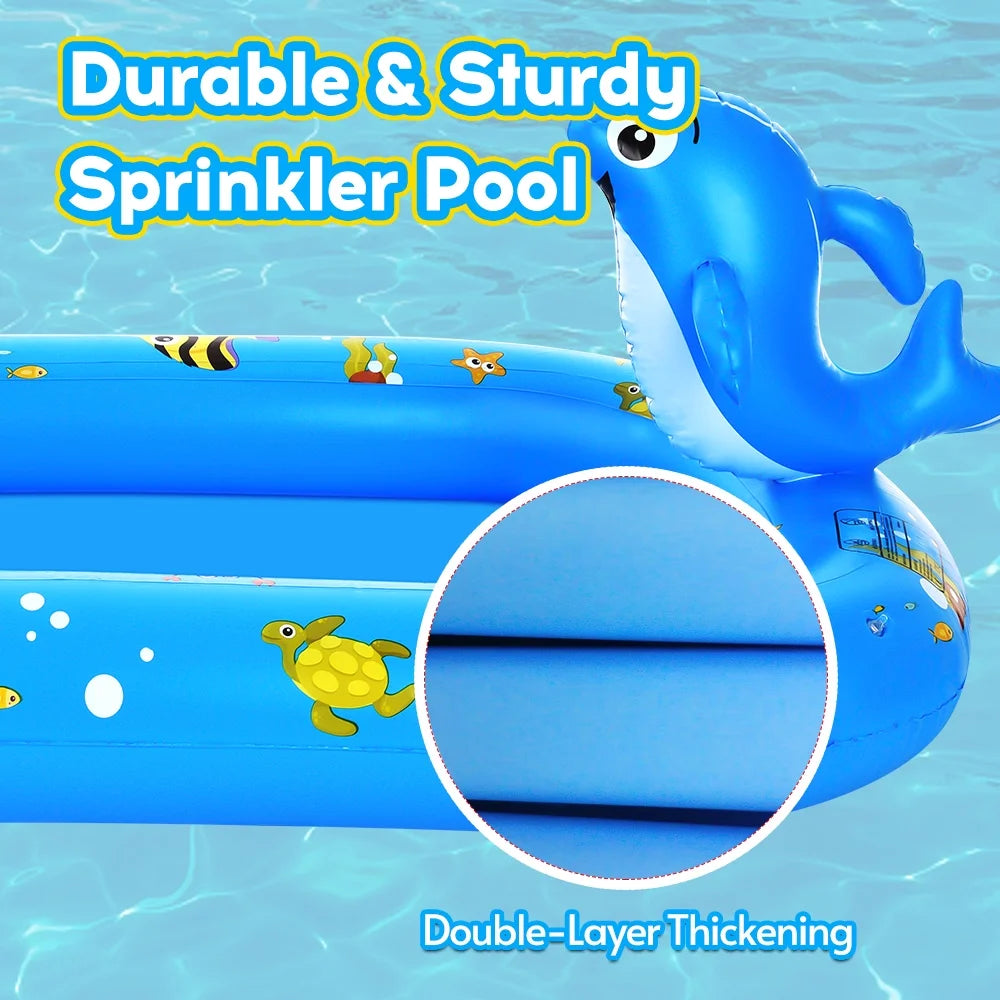 Inflatable Sprinkler Pool 170 * 101cm / 67 * 40in Kiddie Pool O26265