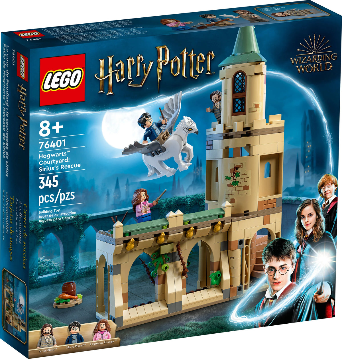 LEGO Harry Potter Hogwarts Courtyard Castle Tower Toy with Buckbeak Hippogriff Figure and Prison Cell K122