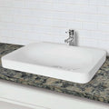 White Semi-Recessed Rectangular Lavatory Sink Y904486
