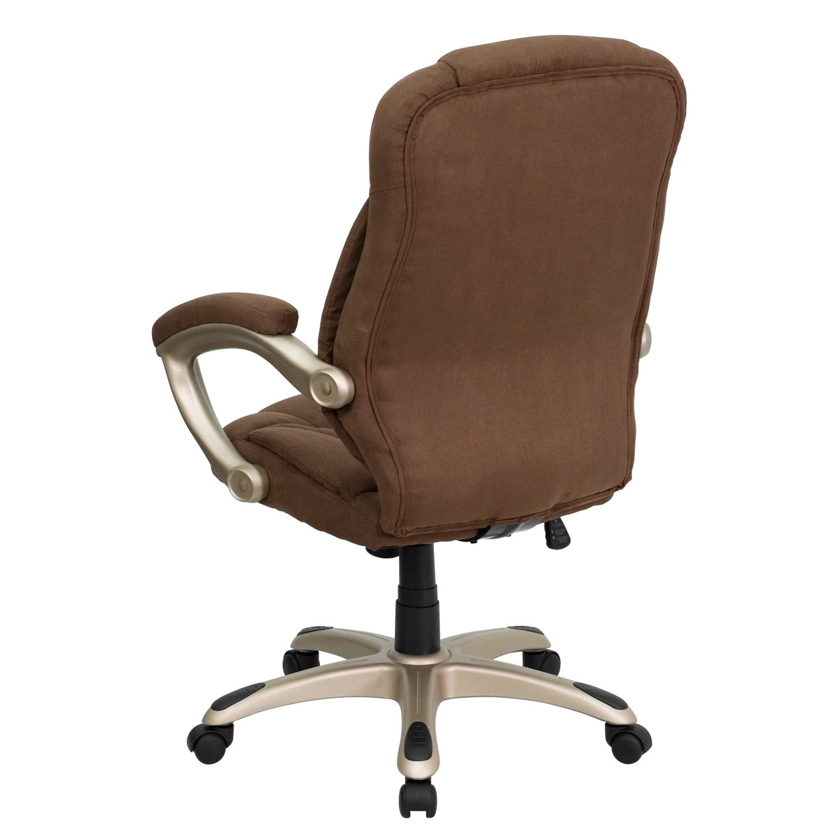 Brown Microfiber Ergonomic Office Chair with Arms G251124