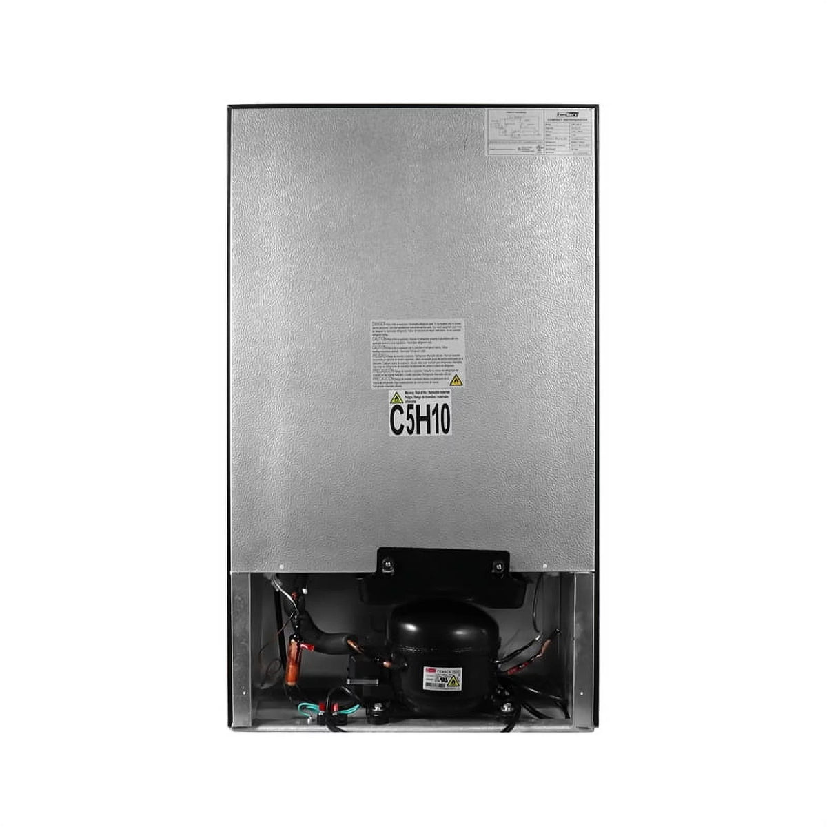 2 Door Mini Freestanding Refrigerator with Freezer in Black G9618