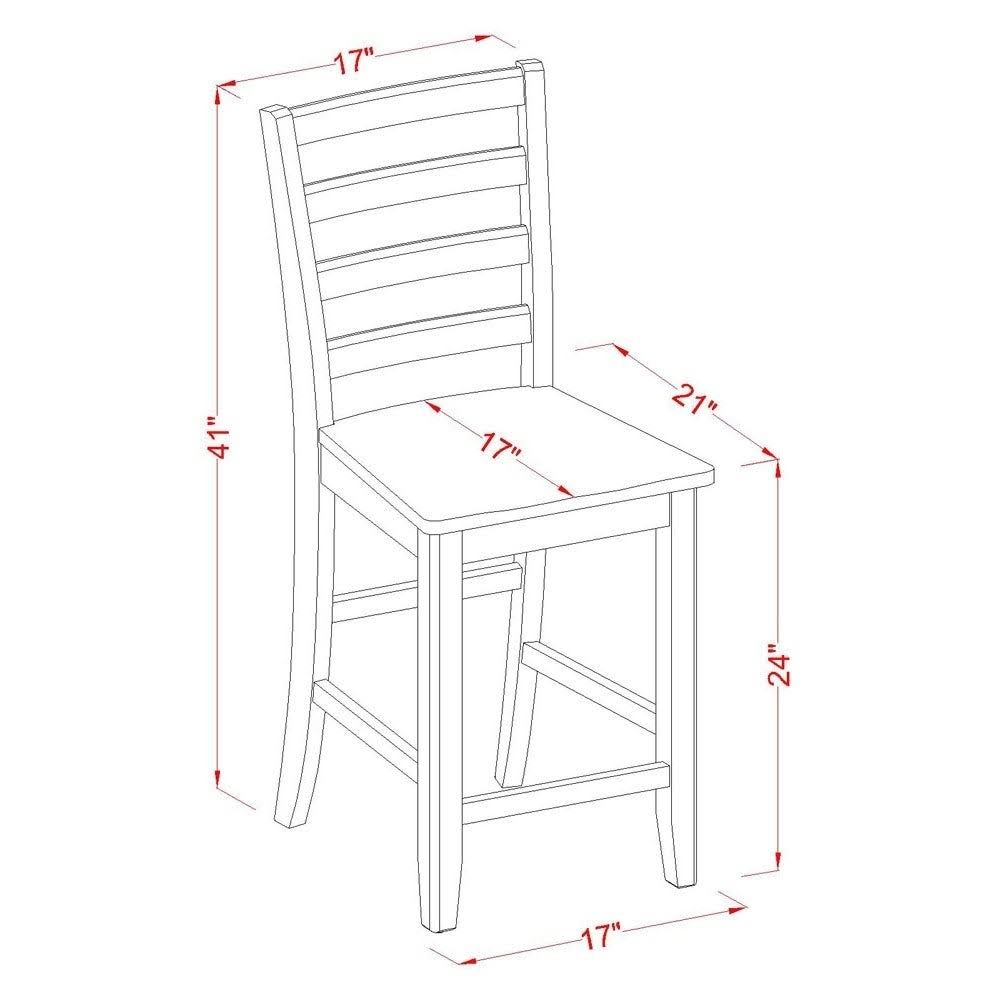 3 PC Counter Height Table and 2 Kitchen Bar Stool M6118