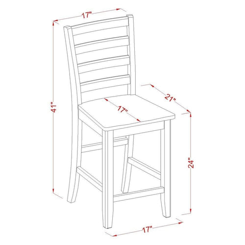 3 PC Counter Height Table and 2 Kitchen Bar Stool M6118
