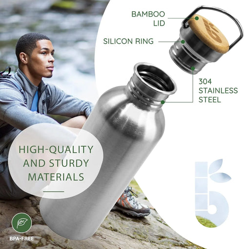 32 oz Single Wall Stainless Steel Water Bottle Y413