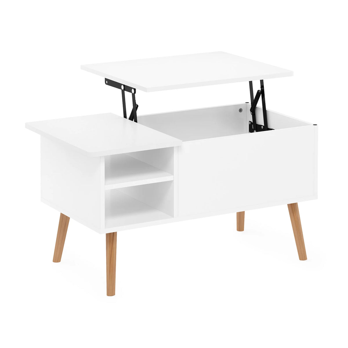 Lift Top Coffee Table with Wooden Leg U33124