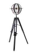 Brass Armillary with Wood Stand D954