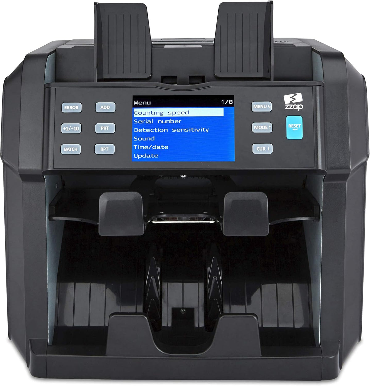 Mixed Denomination Bill Counter 2 Pocket Sorter Counterfeit Detector Y449055