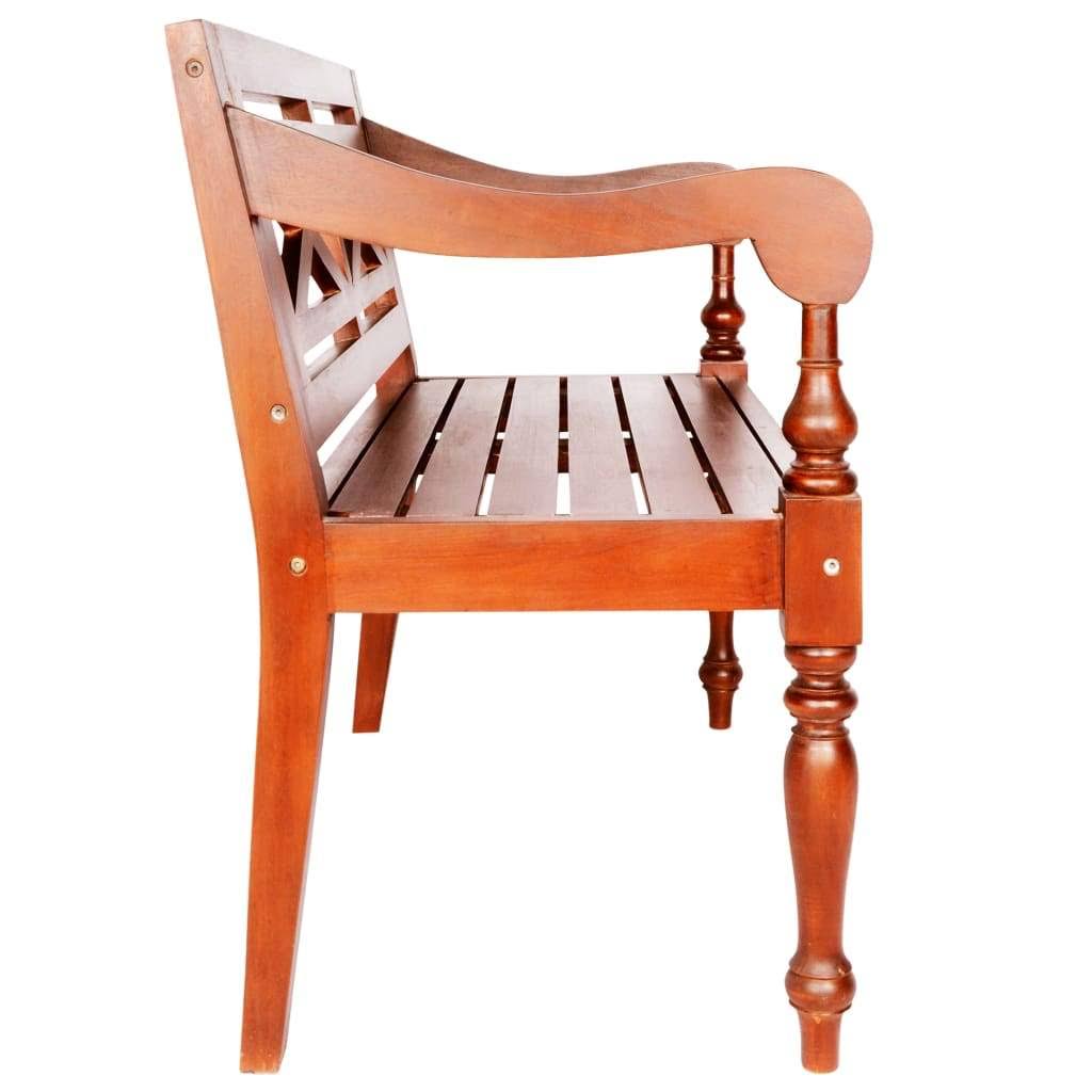 Solid Mahogany Wood White Bench W3129