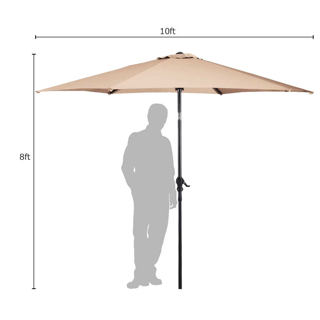 10FT Beige Patio Umbrella H60941