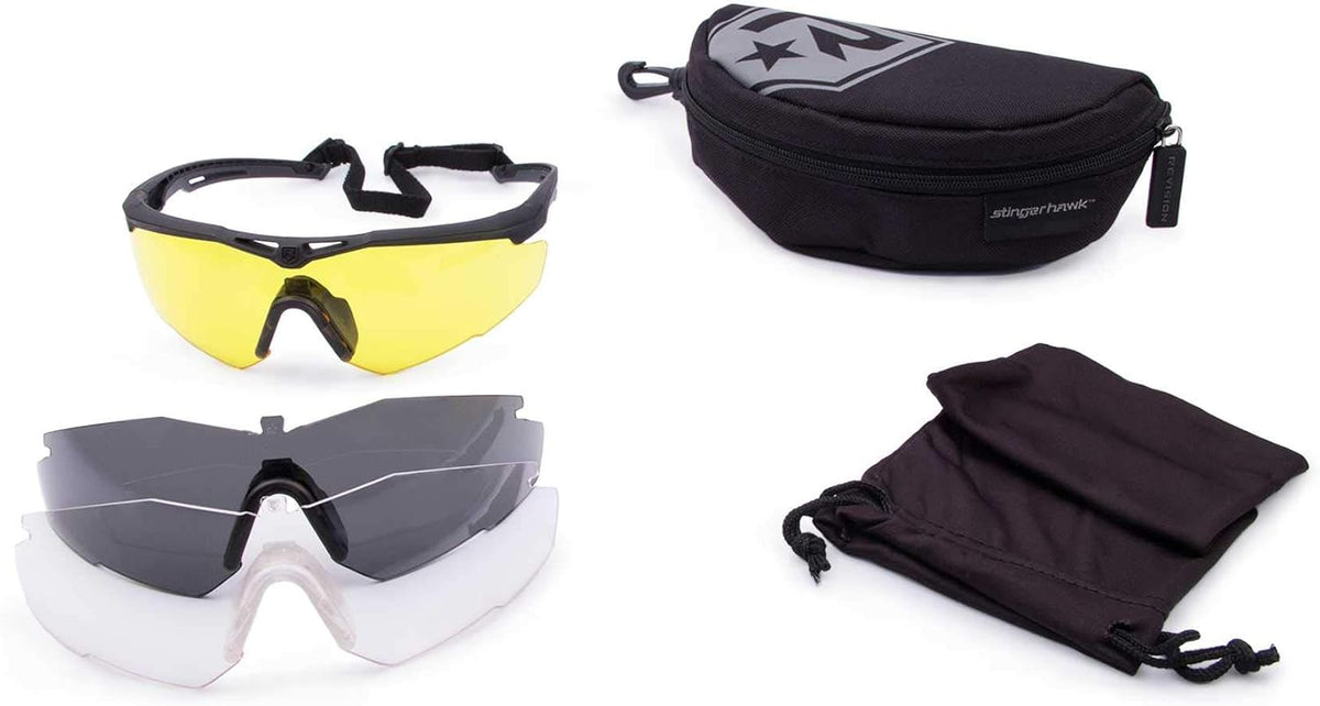 Large Yellow Anti-Fog Tactical Ballistic Eye Protection Glasses E487
