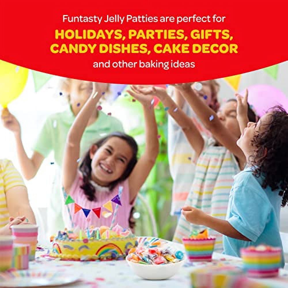 Fruit Disk Jelly Patties Candy, Individually Wrapped, 2 Pounds A97561
