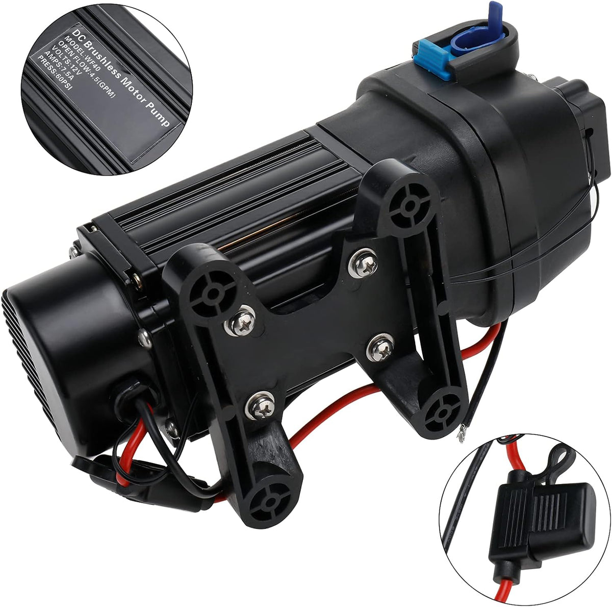 Water Diaphragm Self Priming Pump 40PSI 4.5GPM 12V Automatic M200
